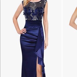 NWT Formal Ruched Evening Gown Prom Dress